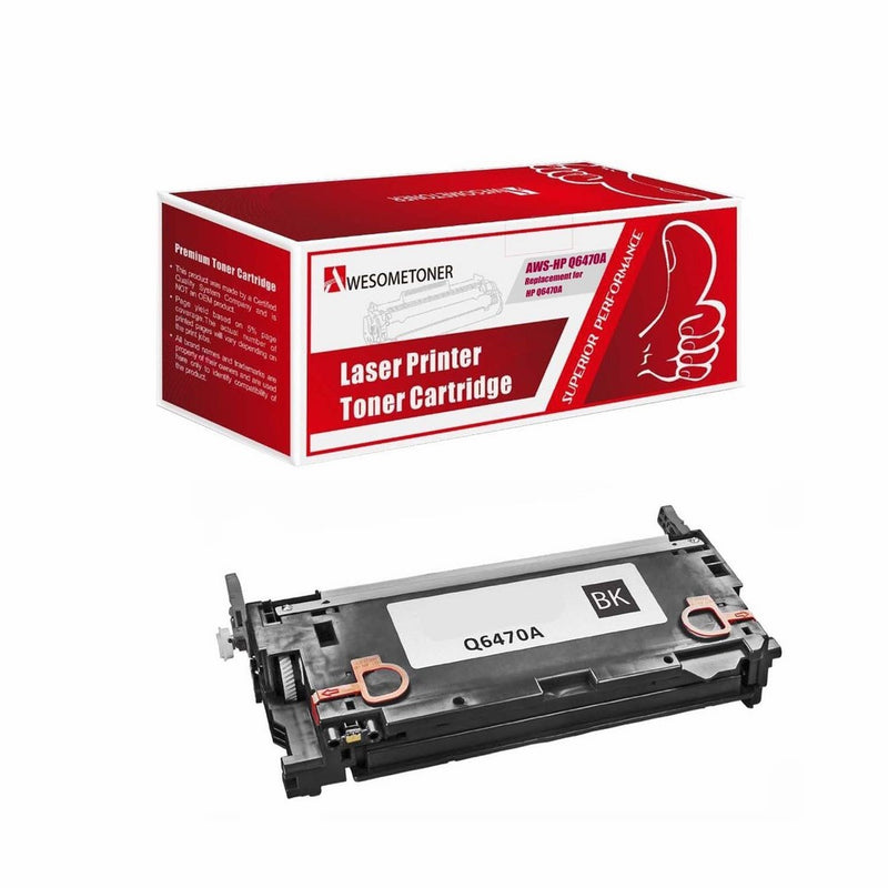 Awesometoner Remanufactured Replacement Laser Toner Cartridge for Hewlett Packard Q6470A (HP 501A) Black