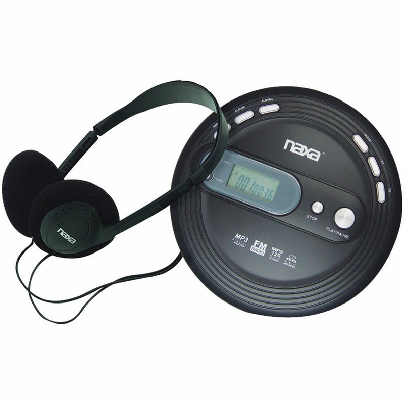 NAXA Electronics NPC-330 Slim Portable Cd and MP3 Player with FM Radio & Anti-Shock Technology