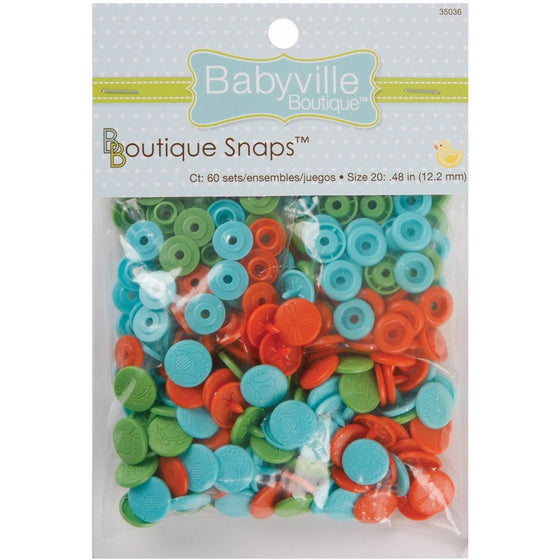 Babyville Boutique Snaps, Playful Pond, 60 Count