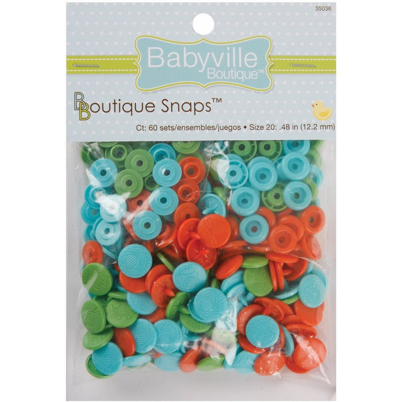 Babyville Boutique Snaps, Playful Pond, 60 Count