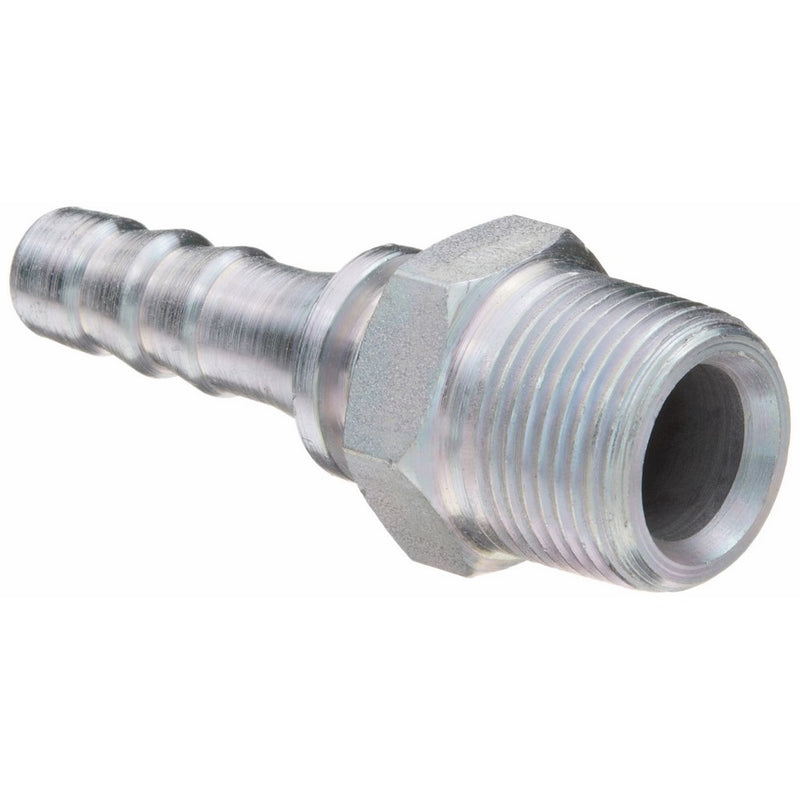 Dixon 3511 Zinc Plated Steel Air Hose Fitting, Nipple, 3/4" NPT Male x 1/2" Hose ID Barbed