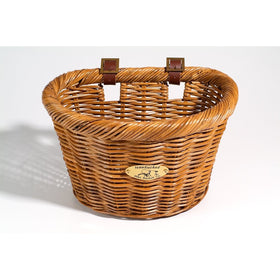 Nantucket Bicycle Basket Co. Cruiser Adult D-shape Basket, Honey