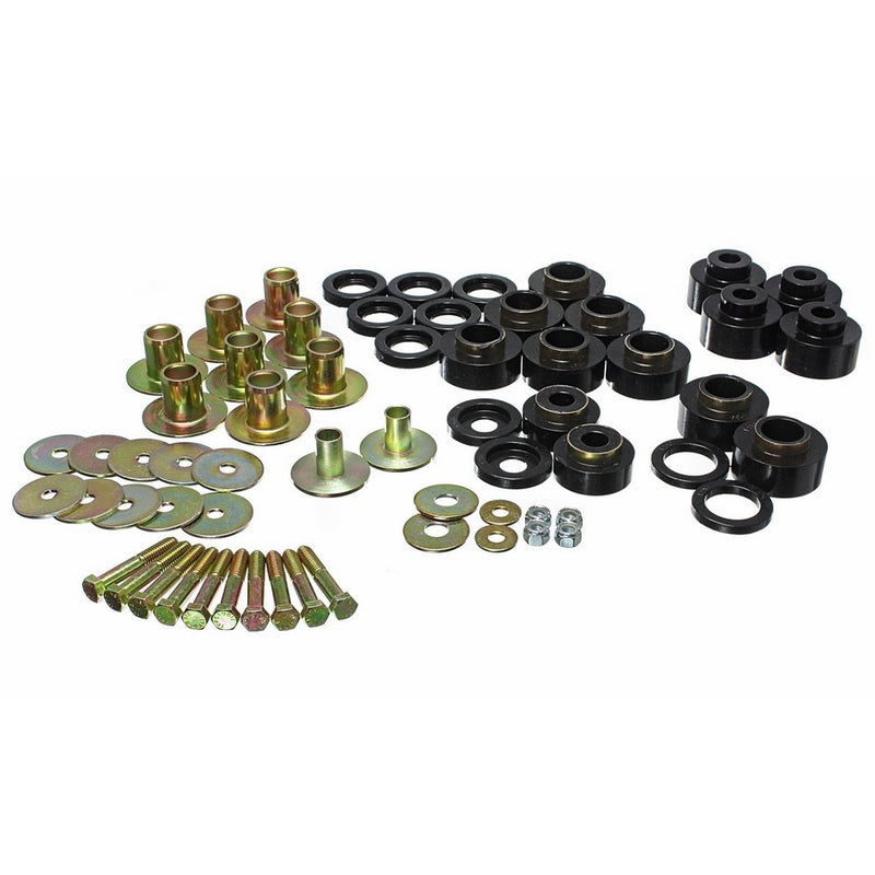 Energy Suspension 3.4170G Body Mount Set Black Performance Polyurethane Includes Hardware Body Mount Set