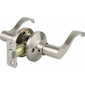 Brinks 2716-119 Wave Style Lever Door Knob for Hall and Closet Doors, Satin Nickel