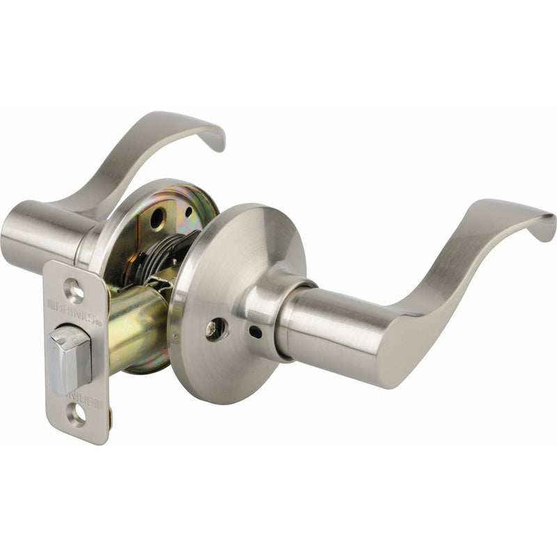 Brinks 2716-119 Wave Style Lever Door Knob for Hall and Closet Doors, Satin Nickel