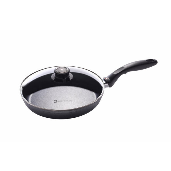 Swiss Diamond 6424ic Induction Nonstick Fry Pan with Lid, 9.5-Inch