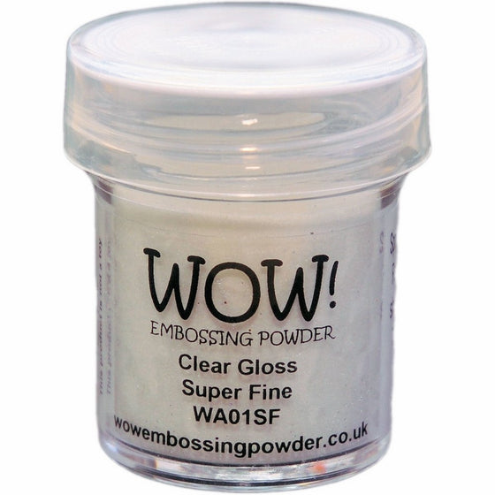 Wow! Embossing Powder Large Jar 160ml-Clear Gloss Super Fine