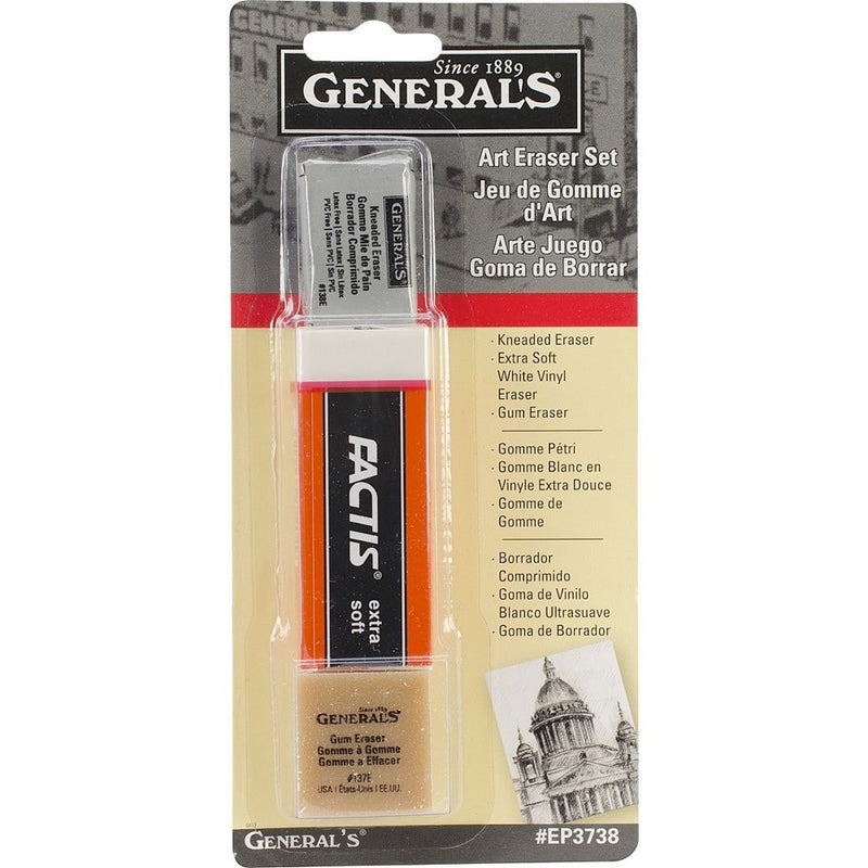 General Pencil Company Eraser Set 3-Pack