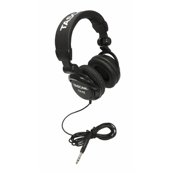 Tascam TH-02 Closed Back Studio Headphones, Black