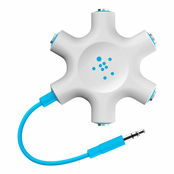 Belkin RockStar 5-Jack Multi Headphone Audio Splitter (Blue) (F8Z274btBLU)