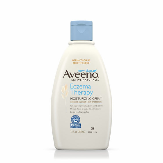 Aveeno Eczema Therapy Moisturizing Cream Relieves Irritated Skin, 12 Oz