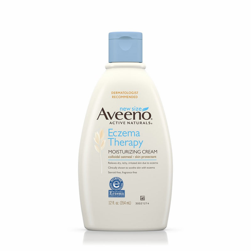 Aveeno Eczema Therapy Moisturizing Cream Relieves Irritated Skin, 12 Oz