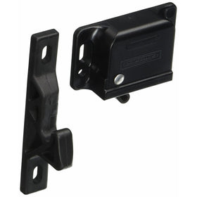 Southco C3-805 Series Passivated Plastic Grabber Catch Side Mount Concealed Push-To-Close Latch with Silver Spring, 22N Pullup, Black