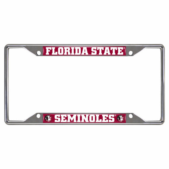 Fanmats 14859 NCAA Florida State University Seminoles Chrome License Plate Frame