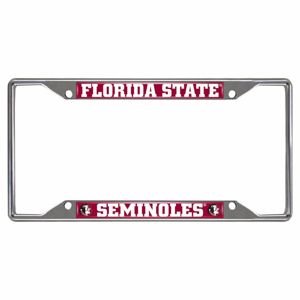 Fanmats 14859 NCAA Florida State University Seminoles Chrome License Plate Frame