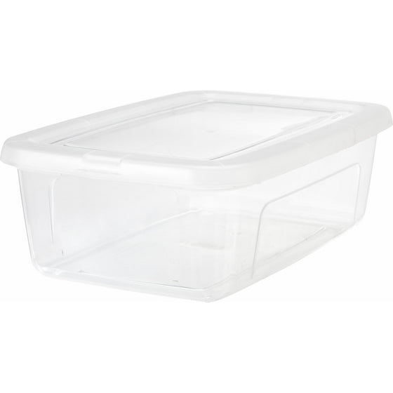 IRIS 6 Quart Modular Storage Box, 12 Pack, Clear