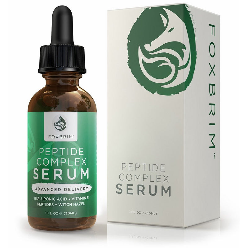 Peptide Complex Serum - BEST Anti Aging Serum - Anti Wrinkle Skin Care - Advanced Delivery - Facial Skin Care - Natural & Organic - Plump, Smooth and Even Skin - For Collagen Production & Optimal Skin Health - Amazing Guarantee 1oz