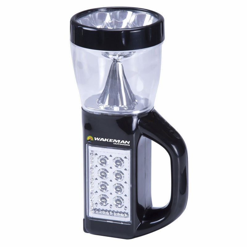 3 in 1 LED Lantern, Flashlight and Panel Light, Lightweight Camping Lantern By Wakeman Outdoors (For Camping Hiking Reading and Emergency) (Black)