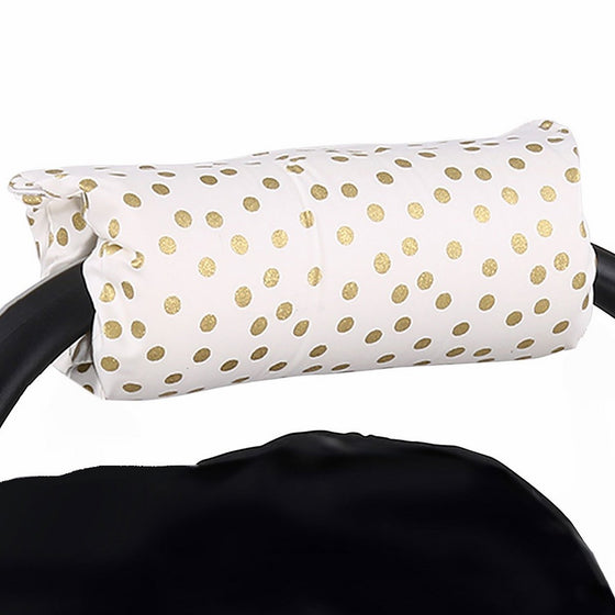 Metallic Gold Dot Car Seat and Baby Carrier Cushion by The Peanut Shell