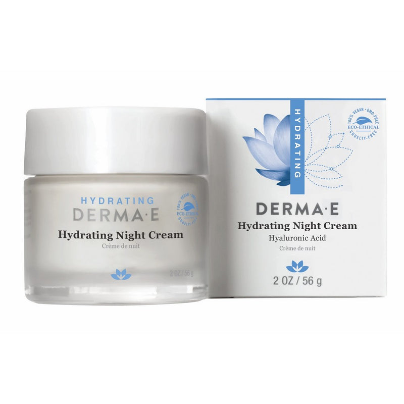 DERMA E Hydrating Night Cream with Hyaluronic Acid 2oz