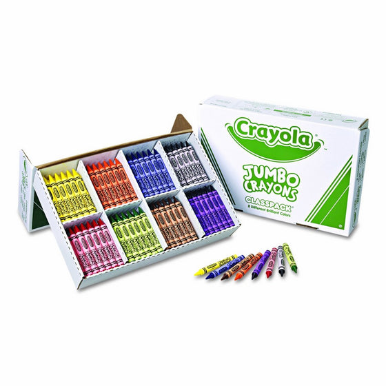Crayola Jumbo-Sized Crayons Classroom Pack - Set of 200 - Assorted Colors