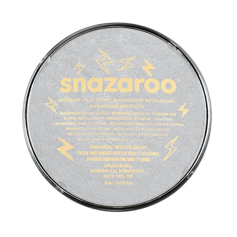 Snazaroo Metallic Face Paint, 18ml, Silver