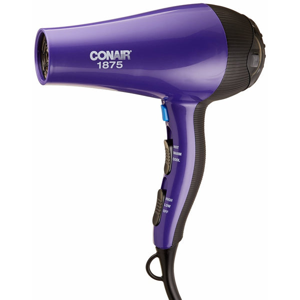 Conair 1875 Watt Style and Shine Hair Dryer; Purple/Black