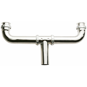 Plumb Pak PP924CP Continuous Waste Center Outlet Direct Connect Or Slip Joint 22 Gauge 1-1/2 inch Diameter by 16 inch Length