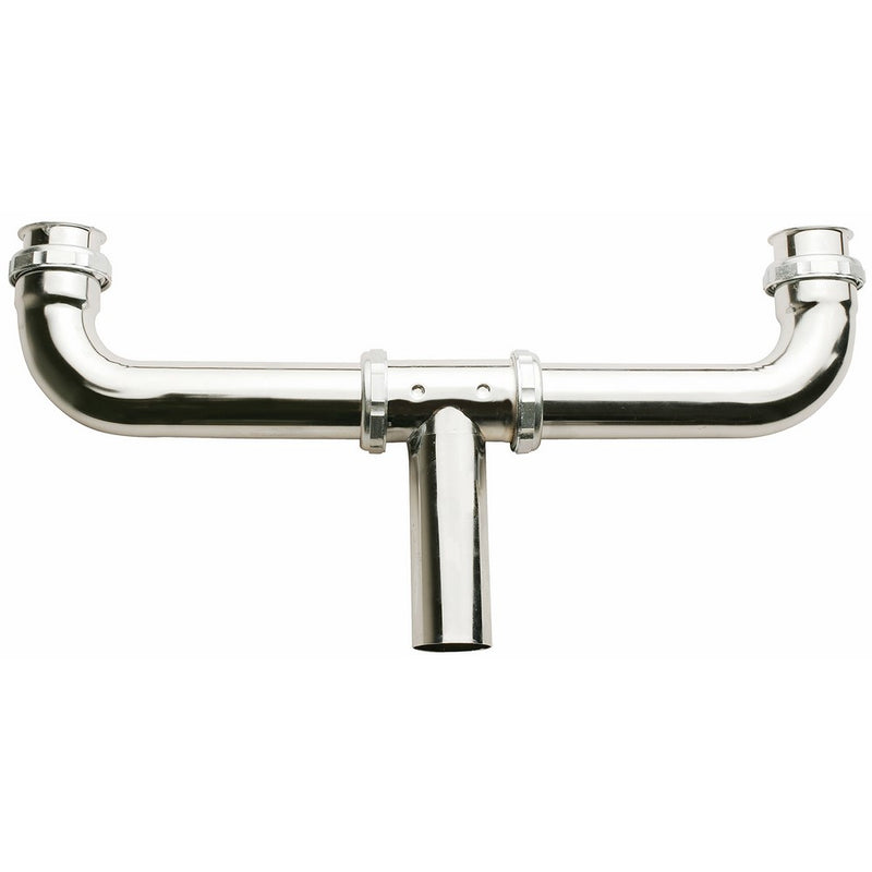 Plumb Pak PP924CP Continuous Waste Center Outlet Direct Connect Or Slip Joint 22 Gauge 1-1/2 inch Diameter by 16 inch Length