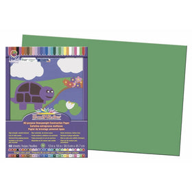 Pacon SunWorks Construction Paper, 12-Inches by 18-Inches, 50-Count, Holiday Green (8007)