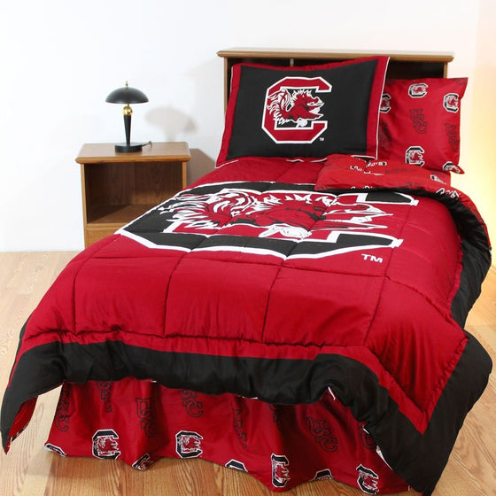 College Covers South Carolina Gamecocks Reversible Comforter Set, Full
