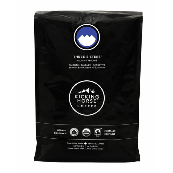 Kicking Horse Coffee, Three Sisters, Medium Roast, Whole Bean, 2.2 Pound