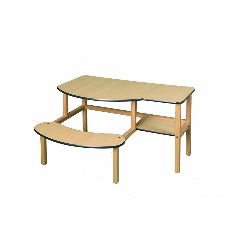 Wild Zoo Furniture Childs Wooden Computer Desk for 1 to 2 Kids, Ages 2 to 5, Maple/Green