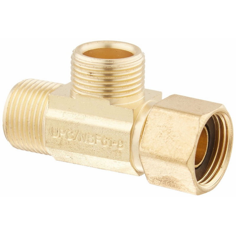 B and K Industries 993-016NL 3/8-Inch by 3/8-Inch by 3/8-Inch Low Lead Supply Stop Extender Tee