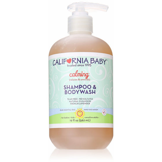 California Baby Calming Shampoo and Body Wash, French Lavender, 19 Ounce