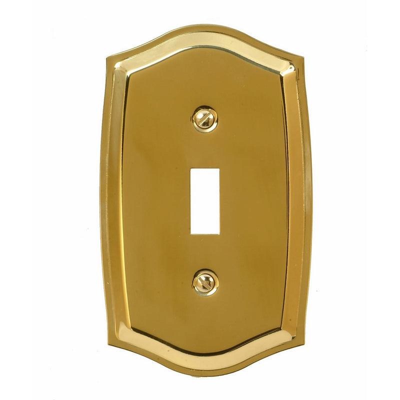 Amertac 76TBR 1 Toggle Sonoma Wallplate, Polished Brass