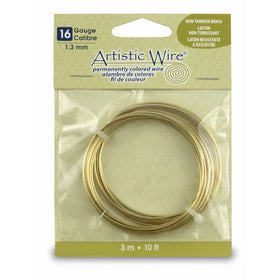 Artistic Wire 16-Gauge Non-Tarnish Brass Coil Wire, 10-Feet