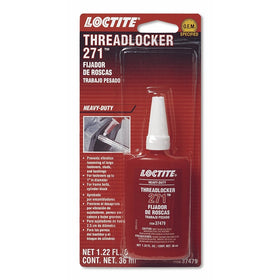Loctite 492142 271 Red Heavy Duty Threadlocker Bottle, 36-milliliter