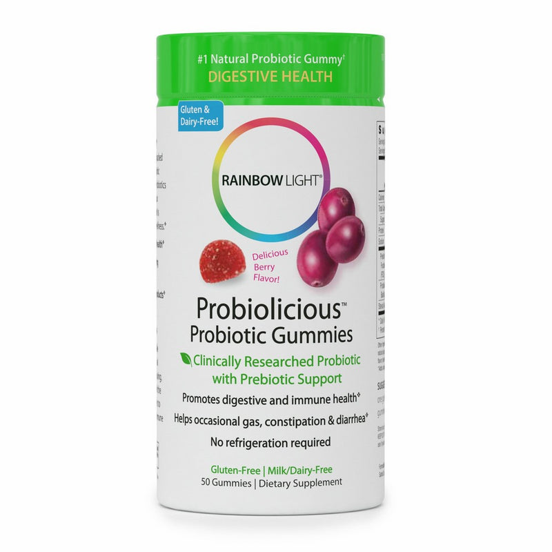 Rainbow Light - Probiolicious Probiotic Gummies - Supports Digestion and Gastrointestinal Health - 50 Count