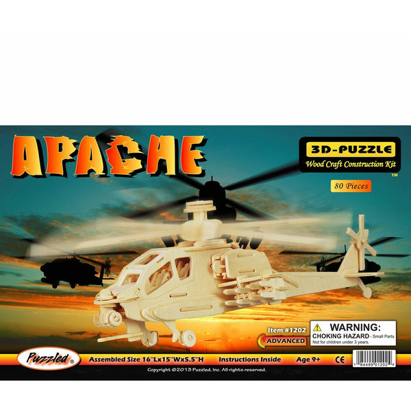 Puzzled Apache 3D Jigsaw Puzzle (80-Piece), 16 x 15 x 5.5