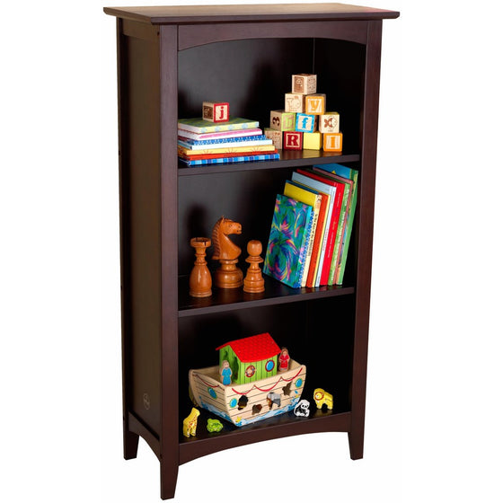 KidKraft Avalon Three-Shelf Bookcase - Espresso