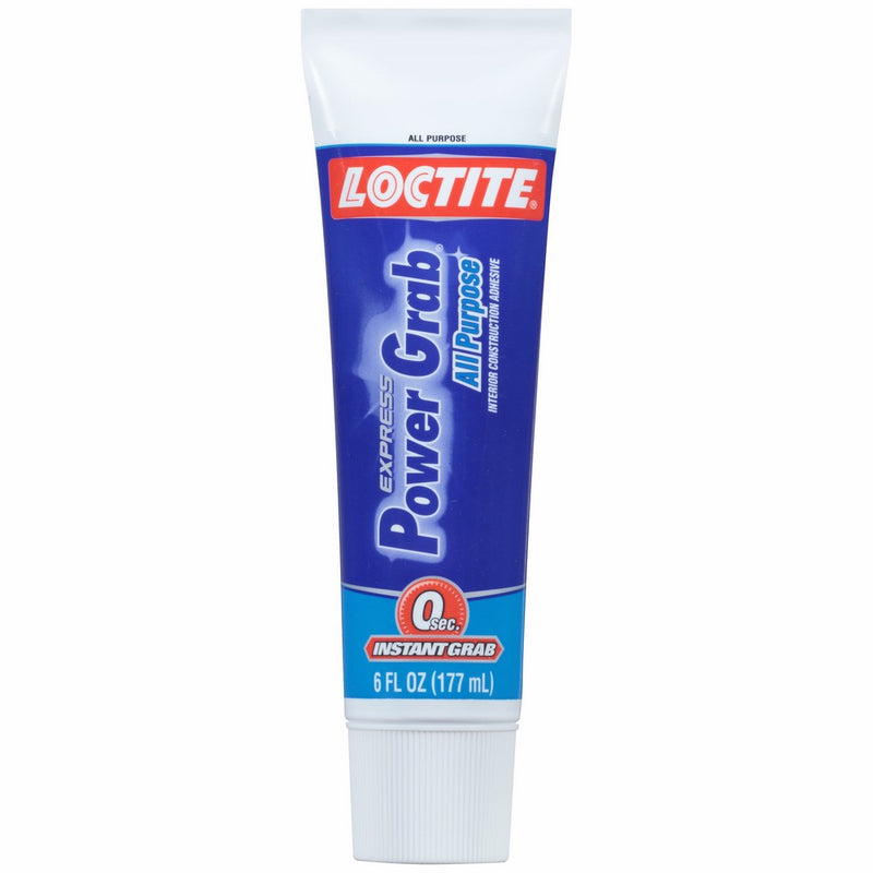 Loctite Power Grab Express All-Purpose Construction Adhesive, 6 Oz Squeeze Tube