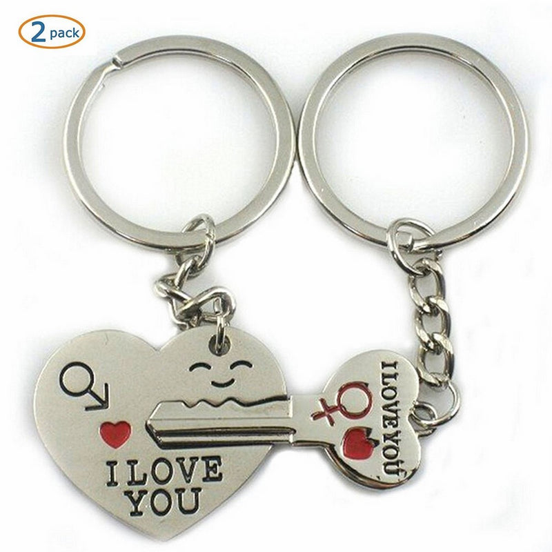 SOSUO Love Key To My Heart Cute Couple Keychain Love Keychain Key Ring