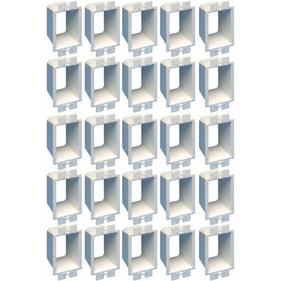 Arlington BE1-25 Electrical Outlet Box Extender, 1-Gang, White, 25-Pack