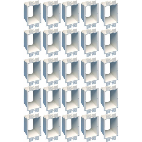 Arlington BE1-25 Electrical Outlet Box Extender, 1-Gang, White, 25-Pack