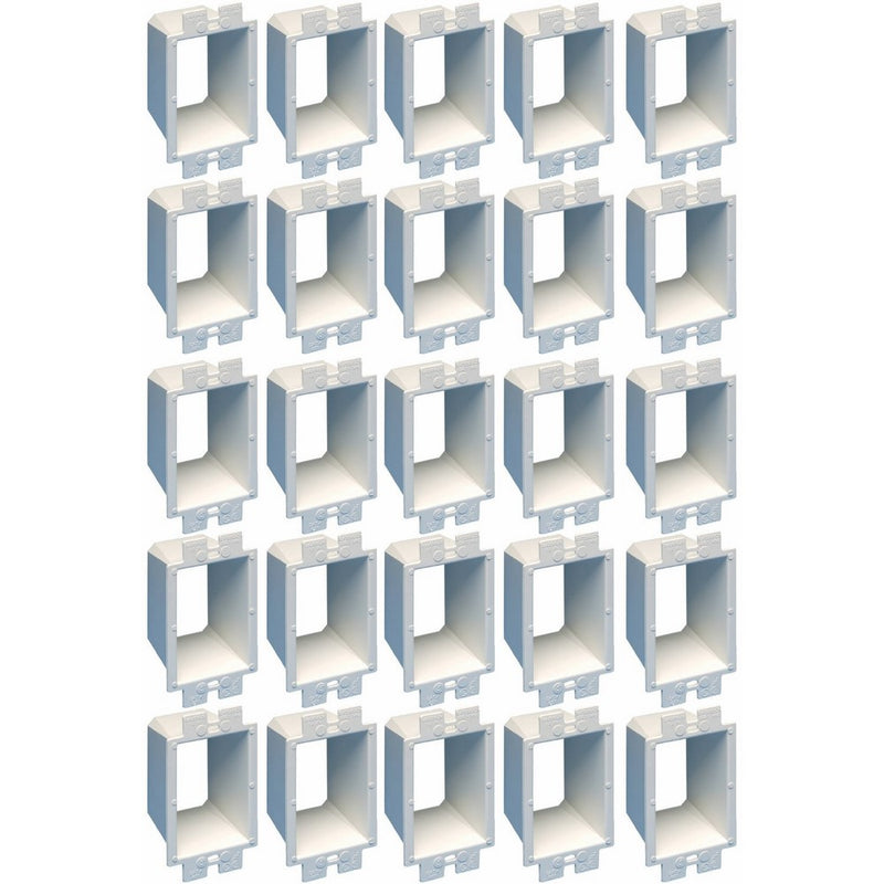 Arlington BE1-25 Electrical Outlet Box Extender, 1-Gang, White, 25-Pack