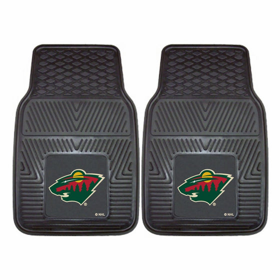 Fanmats 10398 NHL Minnesota Wild Front Row Vinyl Heavy Duty Car Mat - 2 Piece