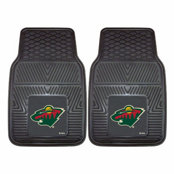 Fanmats 10398 NHL Minnesota Wild Front Row Vinyl Heavy Duty Car Mat - 2 Piece
