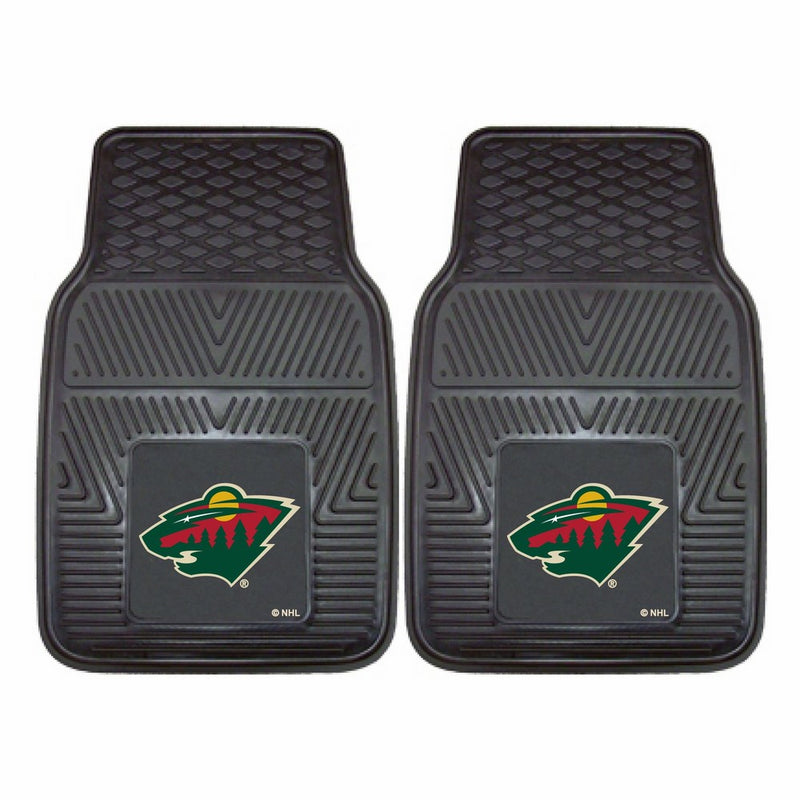 Fanmats 10398 NHL Minnesota Wild Front Row Vinyl Heavy Duty Car Mat - 2 Piece