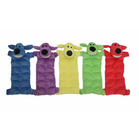 Multipet 12-Inch Squeaker Mat Soft Plush Dog Toy with 13 Squeakers, Colors may vary